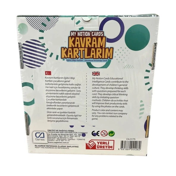 Ca Games Kavram Kartları CA.5175 - Resim 2