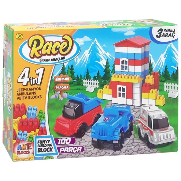 Asya Oyuncak Ant Blocks 100 Parça City Set Ant 011 ürün görseli 1