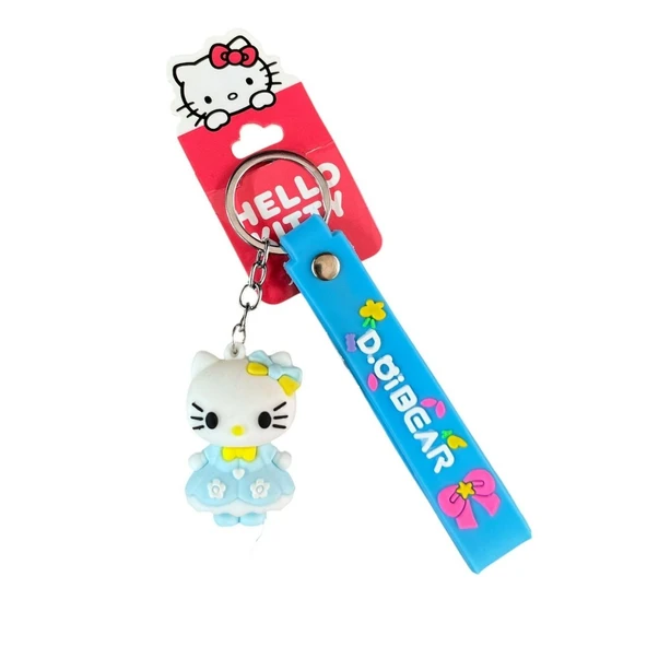 Sasta Lisanslı Silikon Anahtarlık 582648-Mavi Hello Kitty ürün görseli 1
