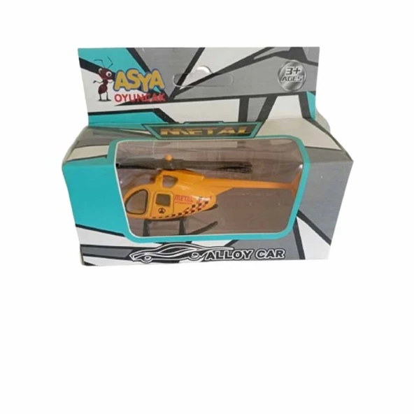 Asya Oyuncak Tekli Metal Helikopter 1688-7F-Sarı ürün görseli 1