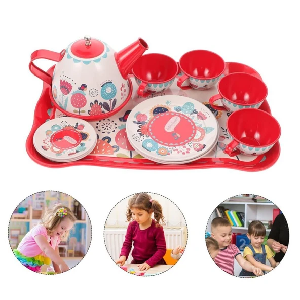 Toysan Metal Çay Seti 966-D16 - Resim 3