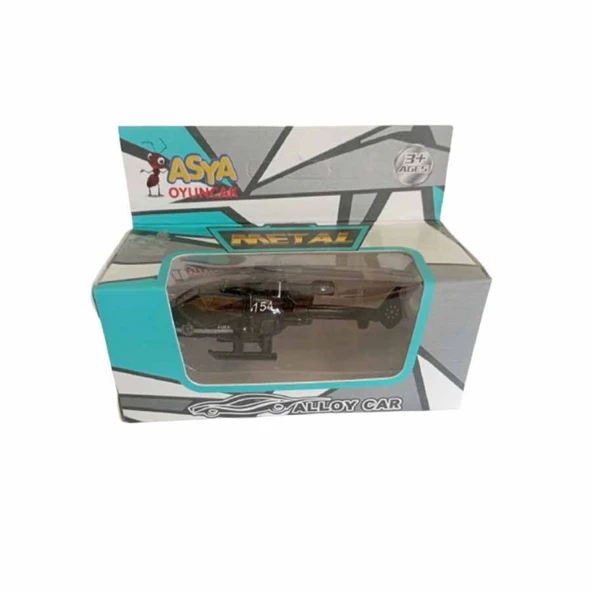Asya Oyuncak Tekli Metal Helikopter 1688-7F-Siyah ürün görseli 1