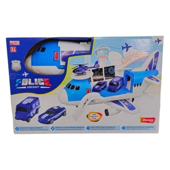 Hereos Toys Uçak Polis Seti ERN-2008 ürün görseli 1