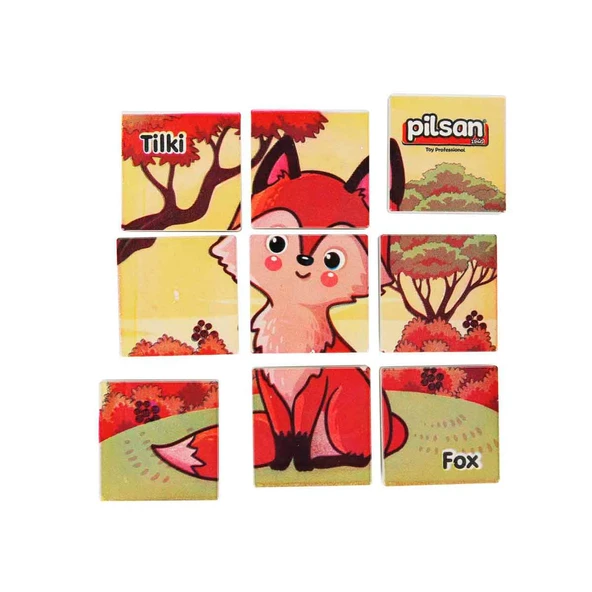 Pilsan Hayvan Serisi 9 Parça Puzzle Set 03-355-Kızıl Tilki ürün görseli 1