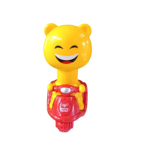 Can Ali Toys Sarı Emoji Kafalı Bas Git Motor Cnl-5555-Kırmızı ürün görseli 1