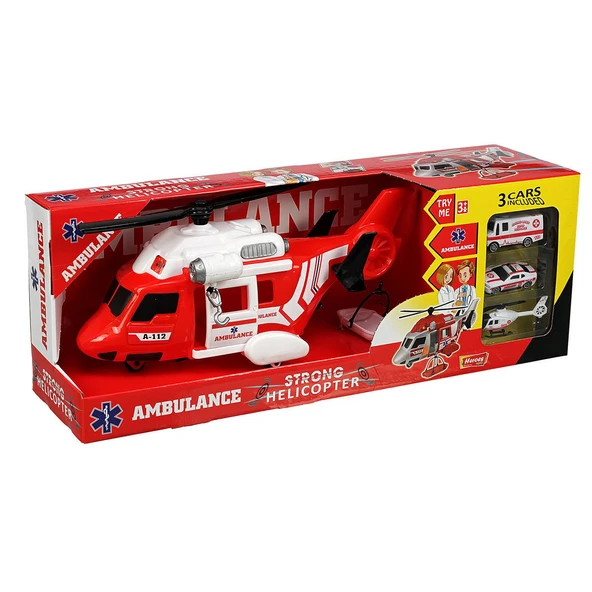 Heroes Toys Helikopter Ambulans Seti Arabalı Ern-2004 ürün görseli 1
