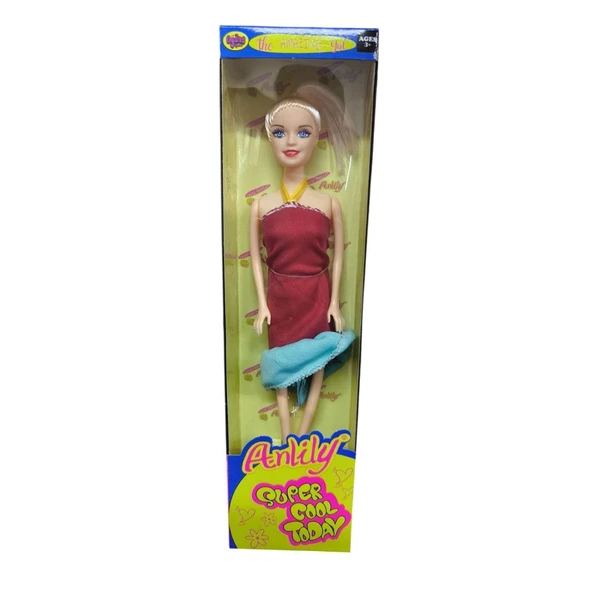 Oydaş Oyuncak Anlily Standda Bebek 02274-Bordo Elbiseli Bebek ürün görseli 1