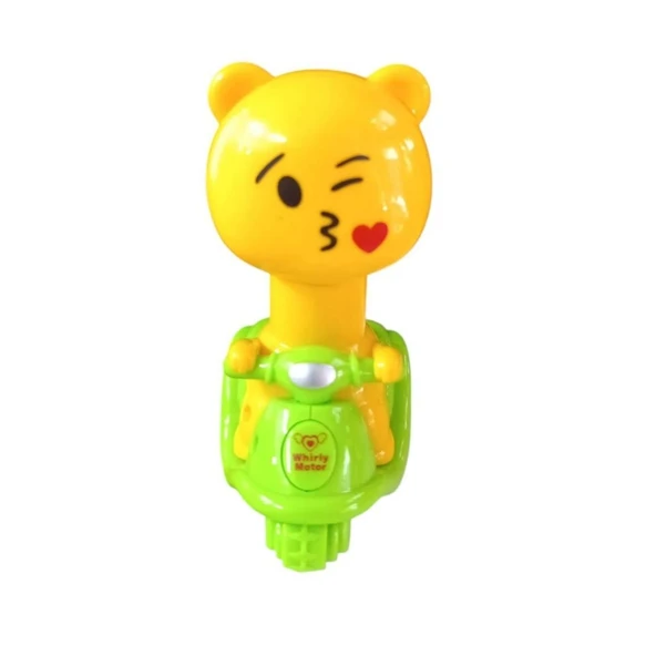 Can Ali Toys Sarı Emoji Kafalı Bas Git Motor Cnl-5555-Yeşil ürün görseli 1