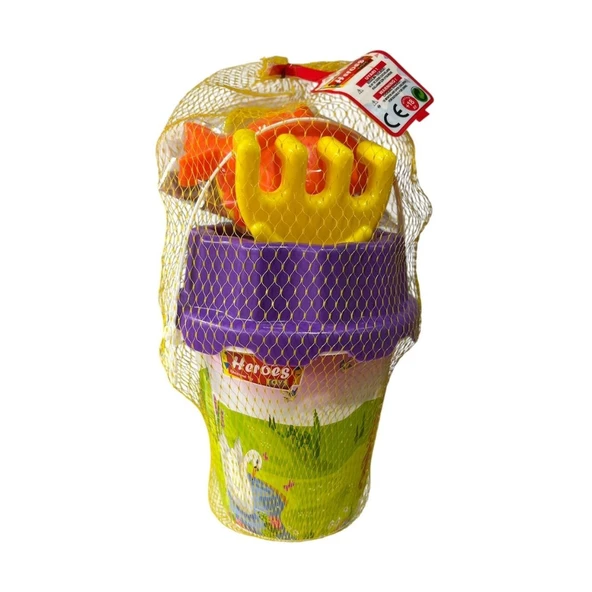 Heroes Toys Küçük Boy Resimli Kova Figürlü ERN-885-Mor ürün görseli 1