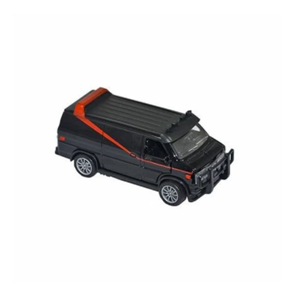 Toysan Çek Bırak Minibüs K174A19-Siyah-Kırmızı Araba ürün görseli 1