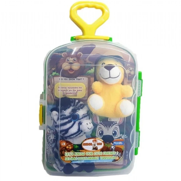 Asya Oyuncak Bavul Peluş İkili Aslan Zebra Cese-10040 ürün görseli 1