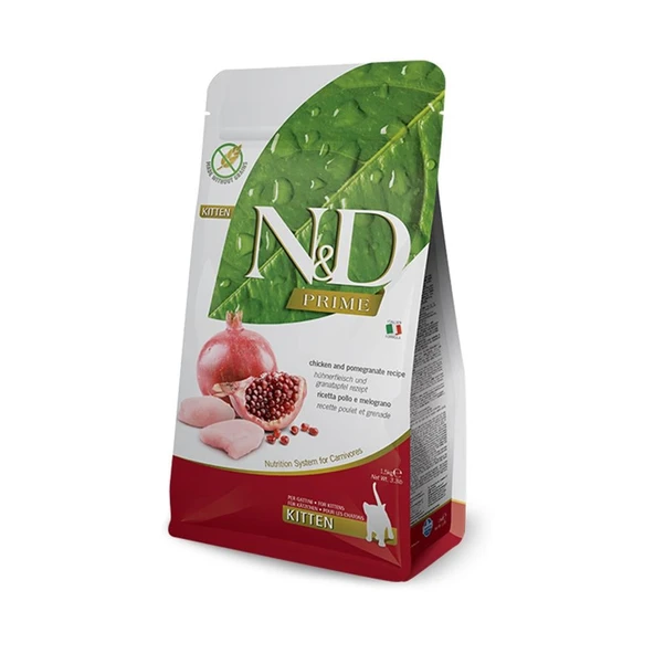 N&D PRİME Tahılsız Tavuklu Ve Narlı Yavru Kedi Maması 1,5 Kg ürün görseli 1