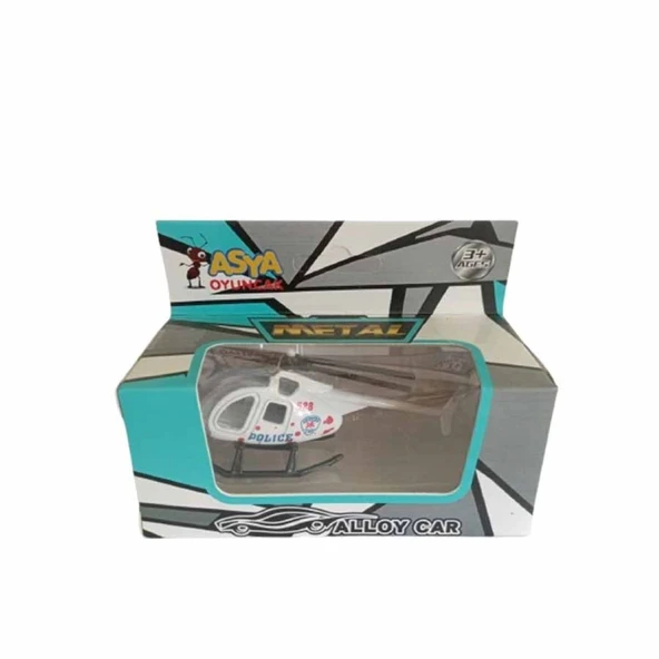 Asya Oyuncak Tekli Metal Helikopter 1688-7F-Beyaz ürün görseli 1