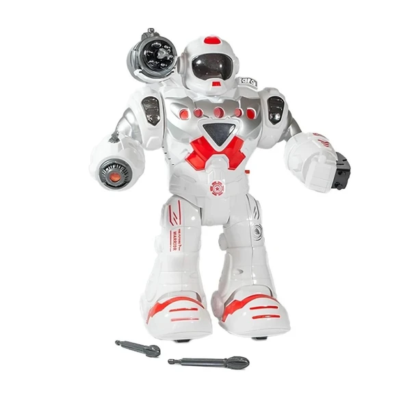 Toysan Hareketli Işıklı Ve Sesli Ok Atan Oyuncak Robot 827-Kırmızı ürün görseli 1