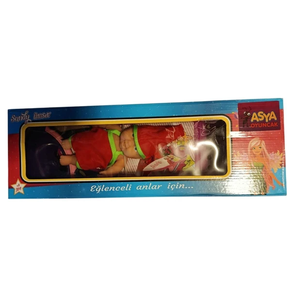 Asya Oyuncak Sandy Bebekli Ütü Seti SMK-003-Kırmızı Yeşil ürün görseli 1