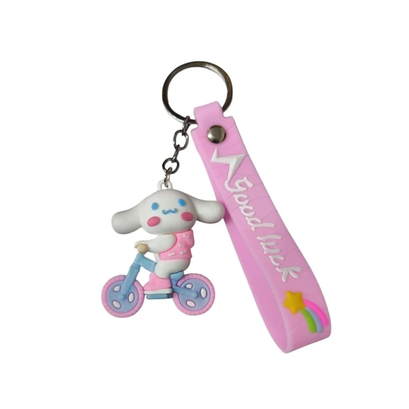 Renkli Silikon Anahtarlıklar-Pembe Cinnamoroll ürün görseli 1