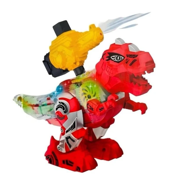 Toysan Projeksiyonlu Su Püskürten Sesli Işıklı Yürüyen Dinozor 927-Kırmızı ürün görseli 1
