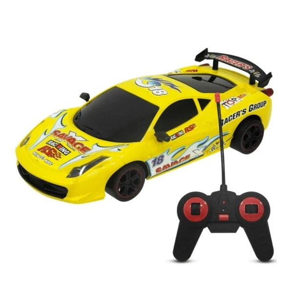 Toysan Uzaktan Kumandalı Şarjlı Racing Süper Car Spor Araba Toy-10-Sarı ürün görseli 1