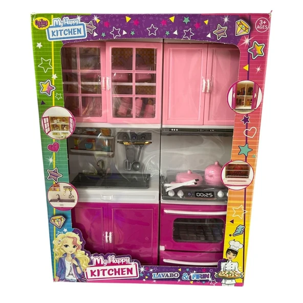 Oydaş Oyuncak Kutuda 2li Fırın Lavabo OYD-02307-Pembe ürün görseli 1