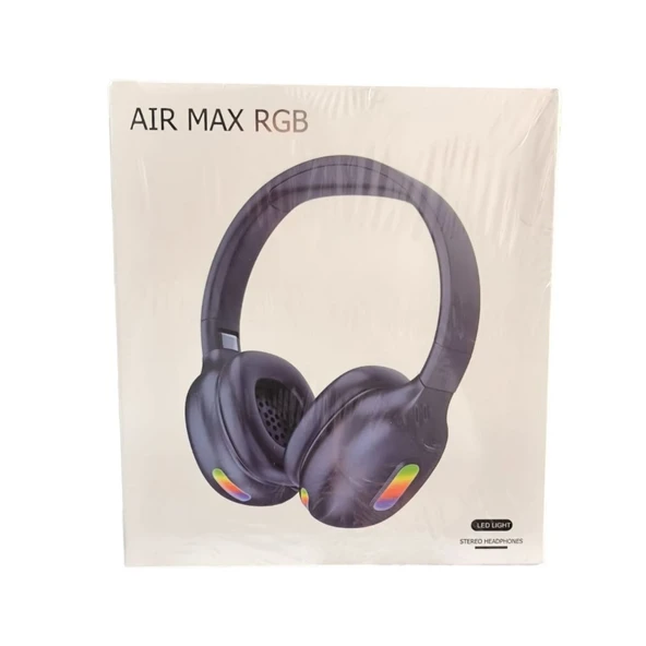 Air Max Rgb Led Işıklı Stereo Kulaklık-Lacivert ürün görseli 1