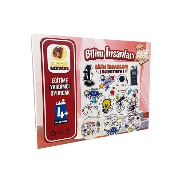 Moon Beavers Bilim İnsanları 1 Ahşap Puzzle Eğitici Oyun ürün görseli 1