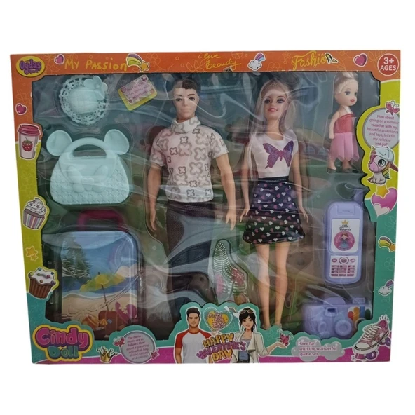 Oydaş Oyuncak Cindy Doll Aile Tatil Seti Oyd-02455 ürün görseli 1
