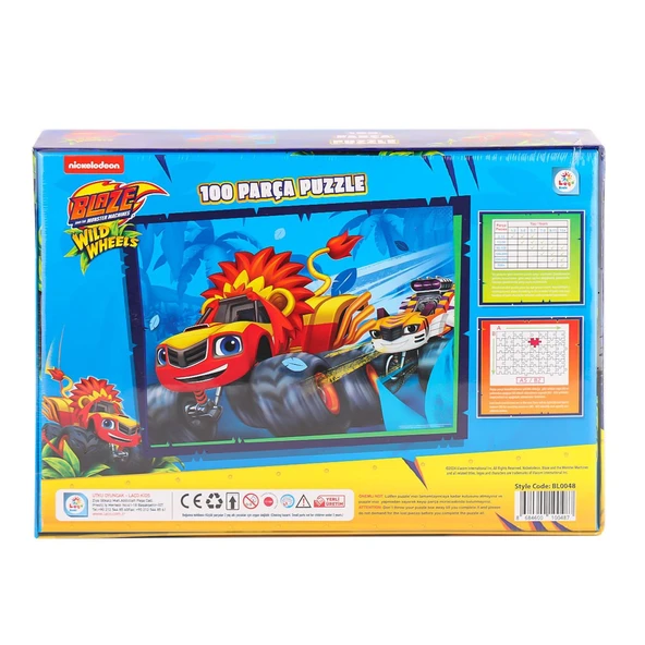 Laço Kids Blaze 100 Parça Kutu Puzzle BL0048 - Resim 2