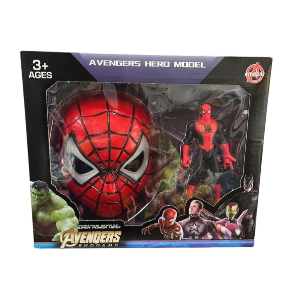 Kids Oyuncak Spiderman Işıklı Maske ve Figür Seti 2156-Sm ürün görseli 1