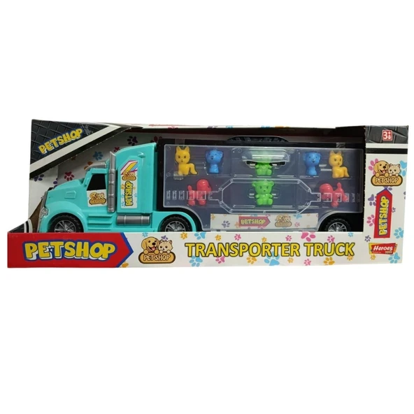 Heroes Toys Çantalı Pet Shop Taşıyıcı Tır Seti Ern-880 ürün görseli 1