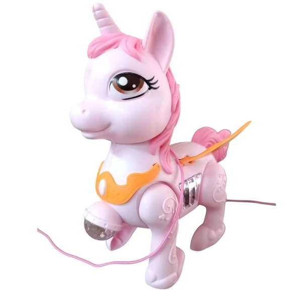 Prestij Oyuncak Sesli Işıklı Unicorn 399-75-Pembe ürün görseli 1