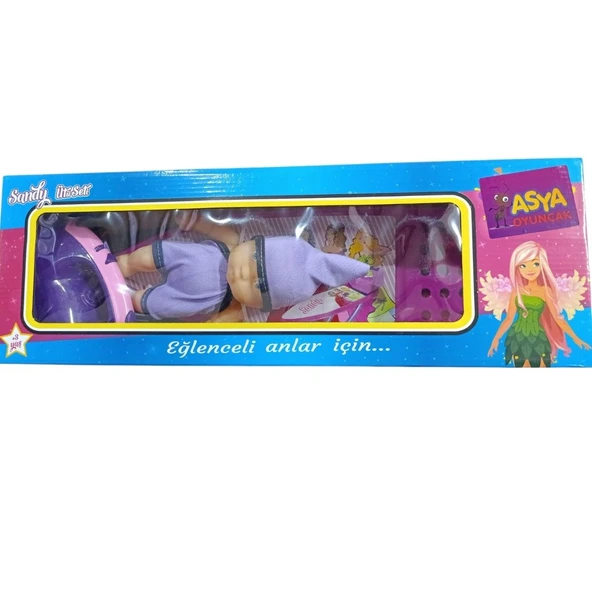 Asya Oyuncak Sandy Bebekli Ütü Seti SMK-003-Mor ürün görseli 1