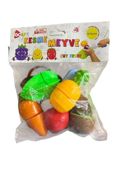 King Toys Meyve ve Sebze Kesme Seti 16 Parça 0340-Kivili ürün görseli 1