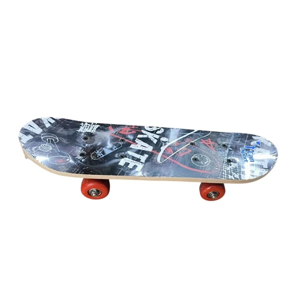 Can Sport 44 Cm Desenli Küçük Kaykay BSK-1705-Gri ürün görseli 1