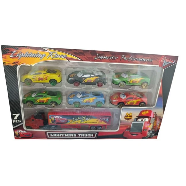 Toysan Tır Ve 6’Lı Metal Araba Seti Spr-56 ürün görseli 1