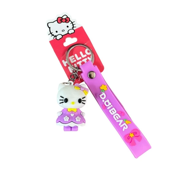 Sasta Lisanslı Silikon Anahtarlık 582648-Mor Hello Kitty ürün görseli 1
