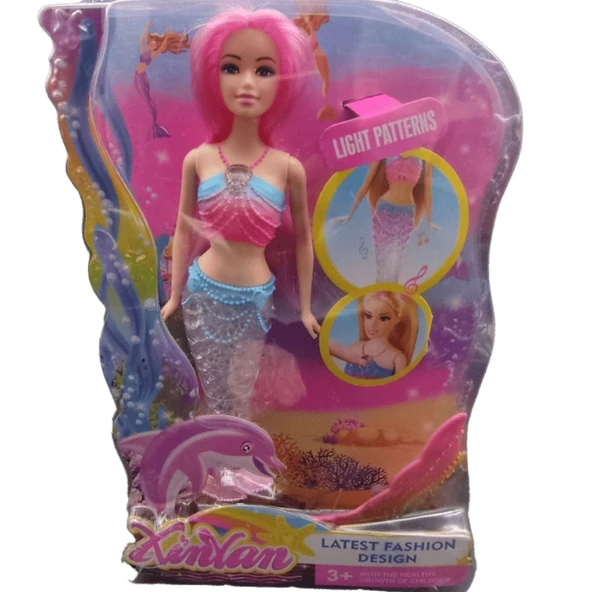 Ethell Oyuncak Işıklı Balık Kız Bebek XY8003B ürün görseli 1