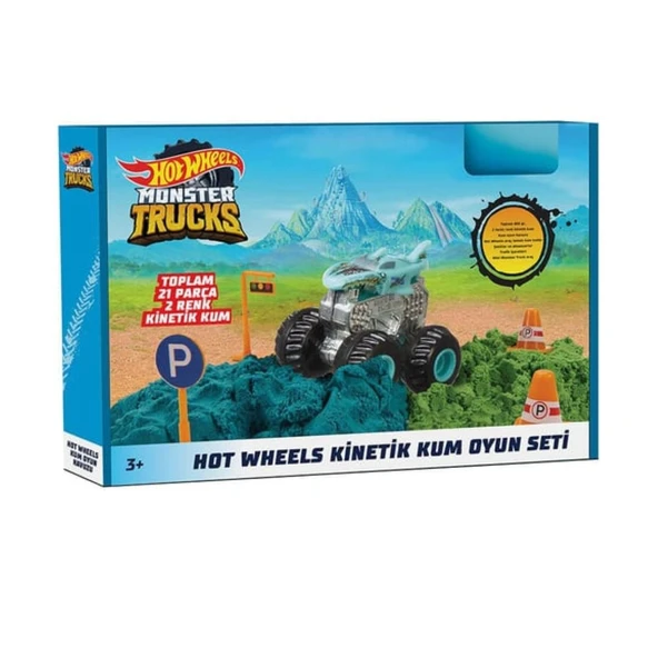 Mattel Hot Wheels Monster Trucks Kınetik Kum Oyun Seti HHJ36 ürün görseli 1