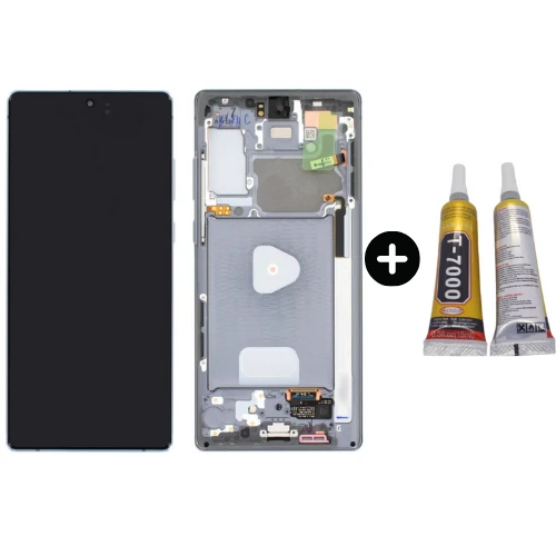 Samsung Galaxy Note 20 SM-N980 Uyumlu Yan Sanayidir Çıtalı Lcd Ekran Dokunmatik Siyah + B7000 ürün görseli 1
