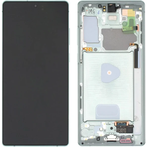 Samsung Galaxy Note 20 SM-N980 Uyumlu Çıtalı HK Lcd Ekran Dokunmatik Yeşil ürün görseli 1