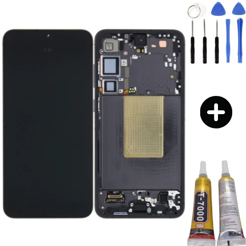 Samsung Galaxy S24 Plus SM-S926 Uyumlu Çıtalı A Kalite Lcd Ekran Dokunmatik Siyah + Montaj Seti ürün görseli 1