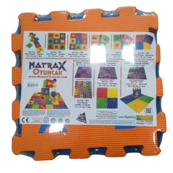 Matrax Oyuncak Eva Puzzle 33X33 Cm X7mm Harf Seti Yer Matı ürün görseli 1
