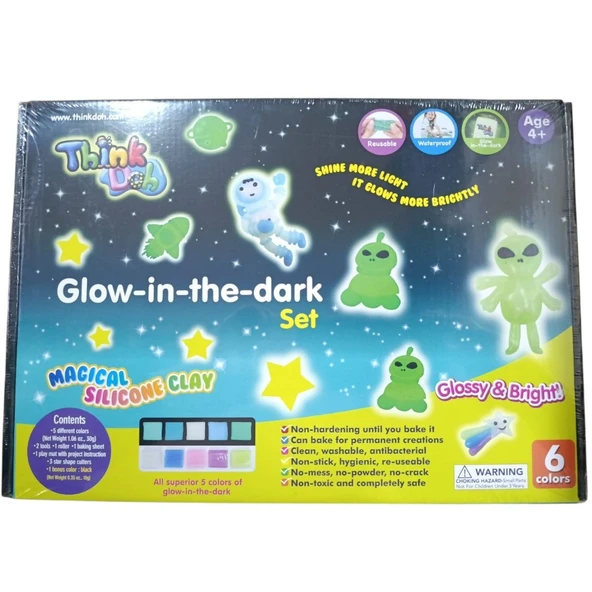 Think-Doh Silikon Model Hamuru Fosforlu Set 29535 ürün görseli 1
