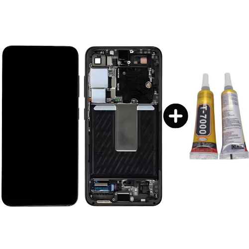 Samsung Galaxy S24 SM-S921 Uyumlu Çıtalı Lcd Ekran Dokunmatik Siyah + B7000 ürün görseli 1