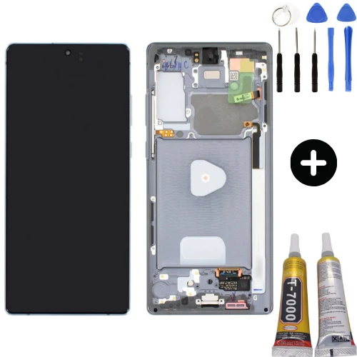 Samsung Galaxy Note 20 SM-N980 Uyumlu Çıtalı Servis Lcd Ekran Dokunmatik Siyah + Montaj Seti ürün görseli 1