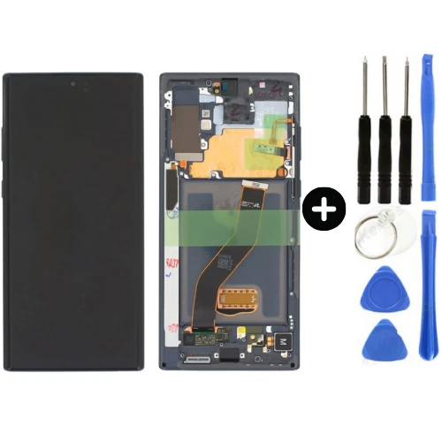 Samsung Galaxy Note 10 Plus SM-N975 Uyumlu Yan Sanayidir Çıtalı Lcd Ekran Dokunmatik Siyah + Tamir Seti ürün görseli 1