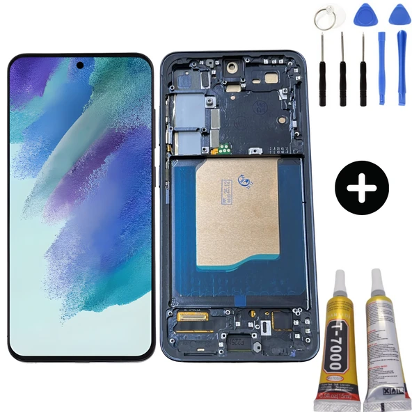 Samsung Galaxy S25 SM-S931 Uyumlu Yan Sanayidir Çıtalı Lcd Ekran Dokunmatik Siyah + Montaj Seti ürün görseli 1