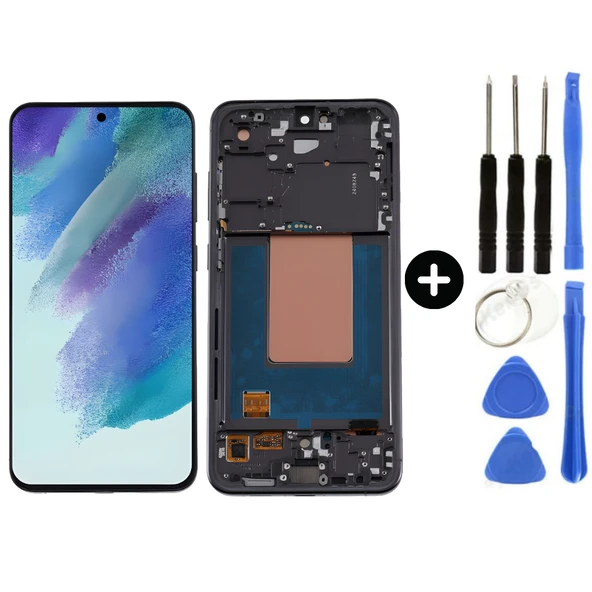 Samsung Galaxy S24 Fe SM-S721 Uyumlu Çıtalı OLED Lcd Ekran Dokunmatik Siyah + Tamir Seti ürün görseli 1