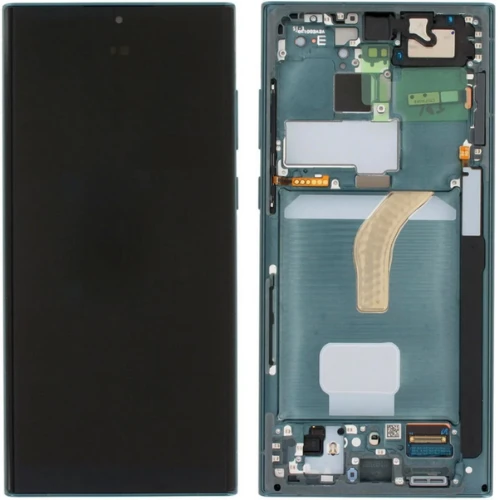Samsung Galaxy S22 Ultra SM-S908 Uyumlu Çıtalı Servis Lcd Ekran Dokunmatik Yeşil ürün görseli 1