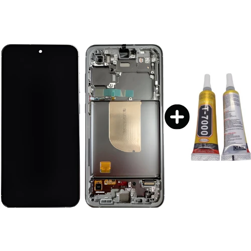Samsung Galaxy S23 Fe SM-S711 Uyumlu Çıtalı Yan Sanayidir Lcd Ekran Dokunmatik Siyah + B7000 ürün görseli 1