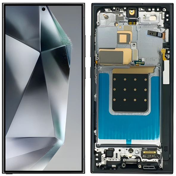 Samsung Galaxy S24 Ultra SM-S928 Uyumlu Çıtalı Lcd Ekran Dokunmatik Siyah ürün görseli 1